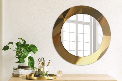 Round mirror decor Gold abstract