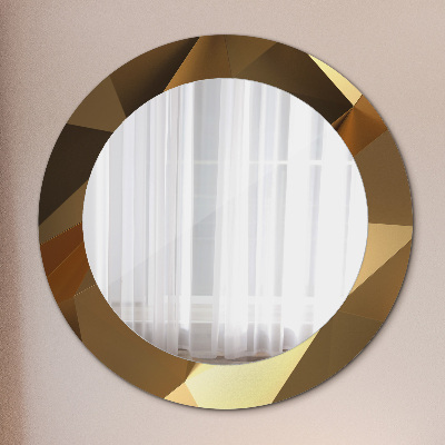 Round mirror decor Gold abstract