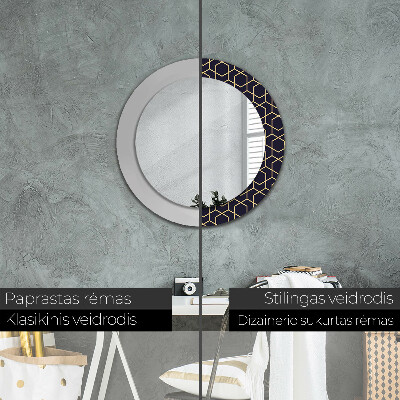 Round mirror decor Abstract geometric