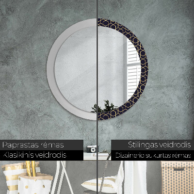 Round mirror decor Abstract geometric