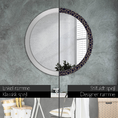 Round mirror decor Abstract geometric