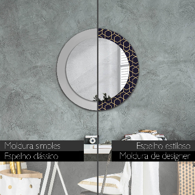 Round mirror decor Abstract geometric