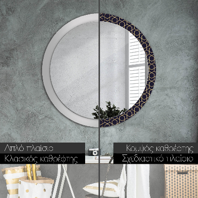 Round mirror decor Abstract geometric