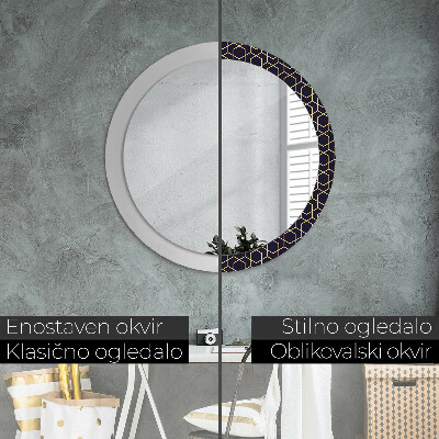 Round mirror decor Abstract geometric