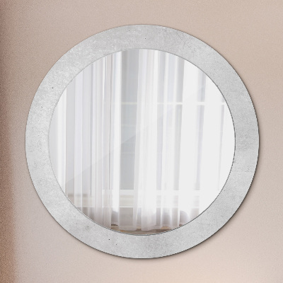 Round mirror printed frame Concrete texture