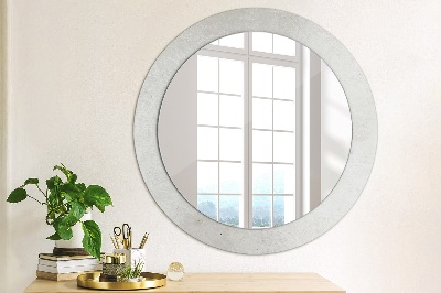 Round mirror printed frame Concrete texture