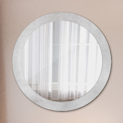 Round mirror printed frame Concrete texture