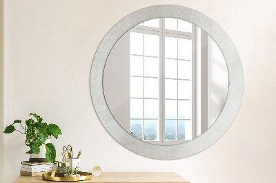 Round mirror printed frame Concrete texture