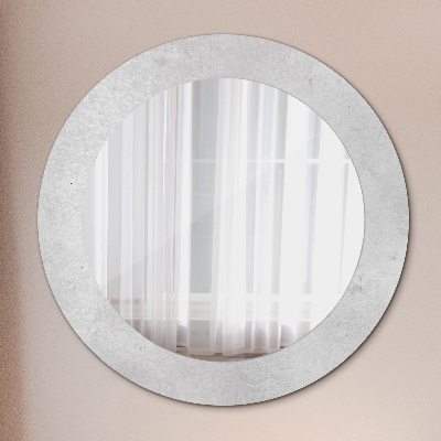 Round mirror printed frame Concrete texture