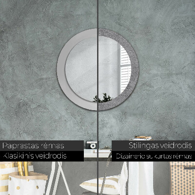 Round mirror decor Concrete texture