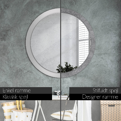 Round mirror decor Concrete texture