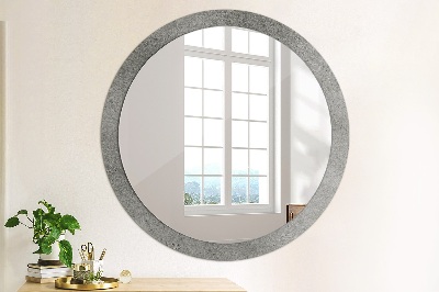 Round mirror decor Concrete texture