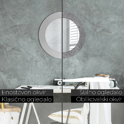 Round mirror decor Concrete texture