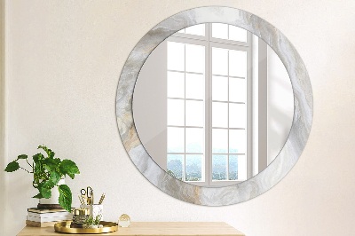 Round decorative wall mirror Abstract marble