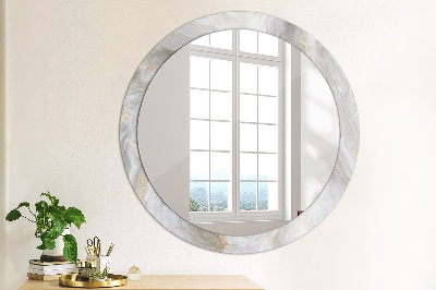 Round decorative wall mirror Abstract marble