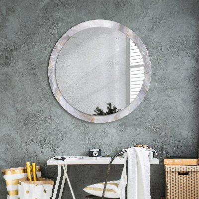 Round decorative wall mirror Abstract marble