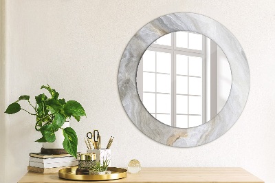 Round decorative wall mirror Abstract marble