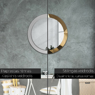 Round decorative wall mirror Modern abstract