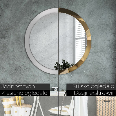 Round decorative wall mirror Modern abstract