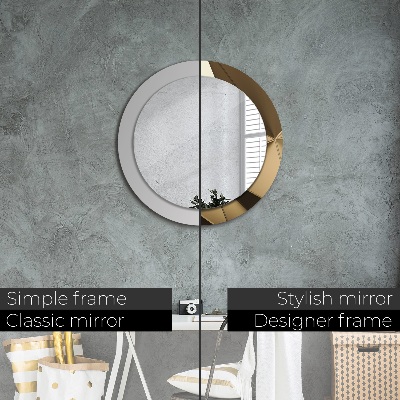 Round decorative wall mirror Modern abstract