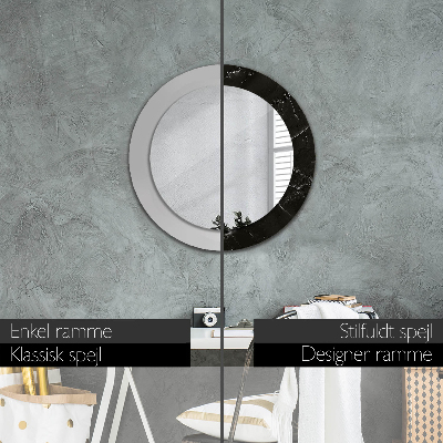 Round decorative wall mirror Marble stone