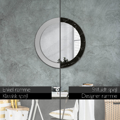 Round decorative wall mirror Marble stone