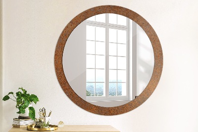 Round decorative wall mirror Rusted metal