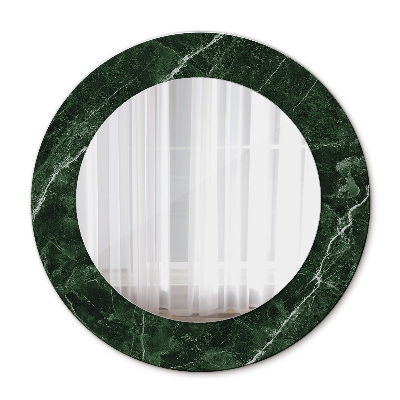 Round decorative wall mirror Green marble