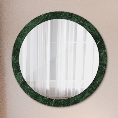 Round decorative wall mirror Green marble