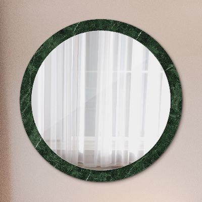 Round decorative wall mirror Green marble