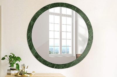 Round decorative wall mirror Green marble