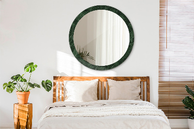 Round decorative wall mirror Green marble