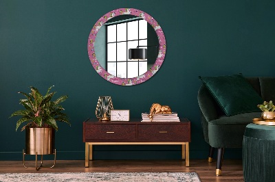 Round mirror printed frame Magic unicorn