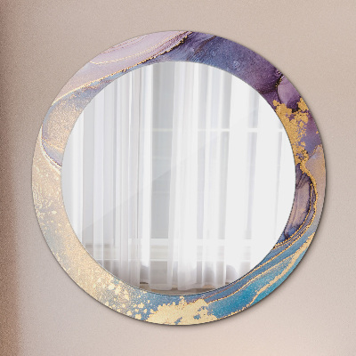 Round mirror decor Marble stone