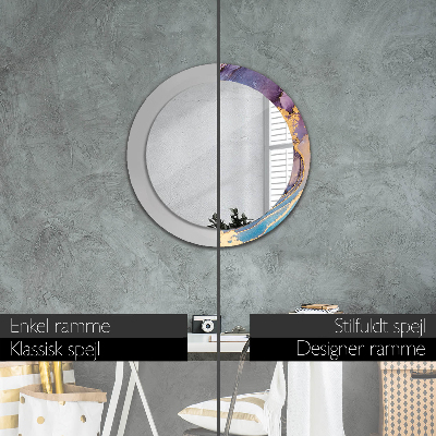 Round mirror decor Marble stone