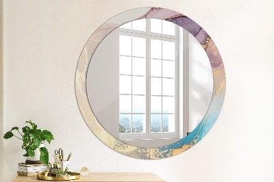 Round mirror decor Marble stone