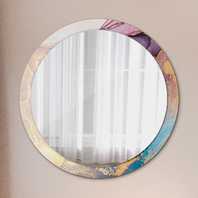 Round mirror decor Marble stone