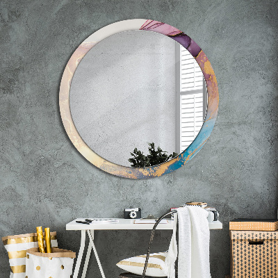 Round mirror decor Marble stone