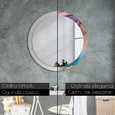 Round mirror decor Marble stone