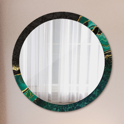 Round mirror decor Marble green