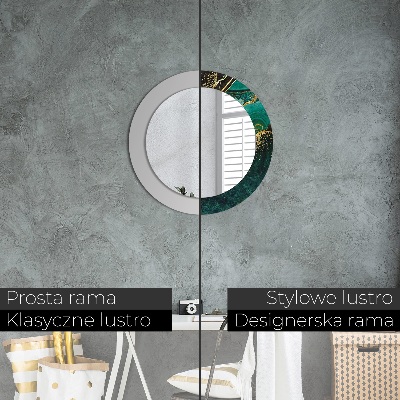 Round mirror decor Marble green