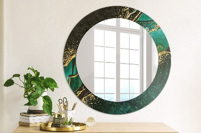 Round mirror decor Marble green