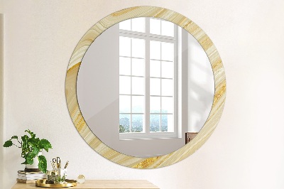 Round mirror decor Gold abstract