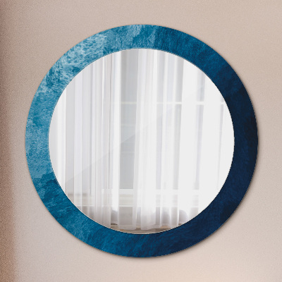 Round mirror printed frame Abstract art