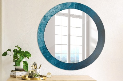 Round mirror printed frame Abstract art