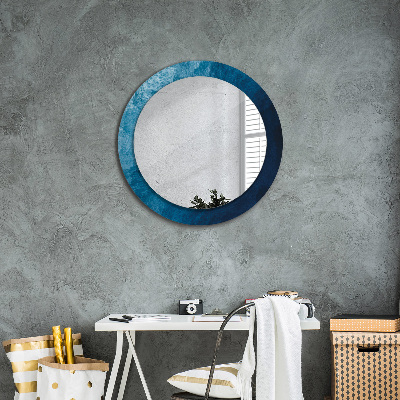 Round mirror printed frame Abstract art