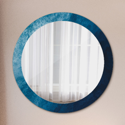 Round mirror printed frame Abstract art