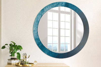 Round mirror printed frame Abstract art