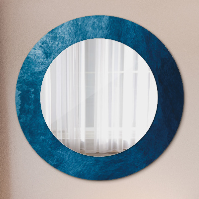 Round mirror printed frame Abstract art