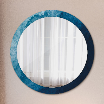 Round mirror printed frame Abstract art